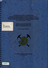 Laporan  Kegiatan Eksplorasi Endapan Bijih Emas dan Mineral Pengikutnya Daerah  Purwakarta, Subang, Majalengka, Kuningan, Utara Majenang (Jabar), dan Sragen, Madiun, Kediri, Malang (Jateng-Jatim) PKL No. 08/D-P/22/1999
