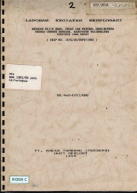 Laporan Kegiatan Eksplorasi Endapan Bijih Emas, Perak dan Mineral Pengikutnya Daerah Gunung Bongkok, Kabupaten Tasikmalaya, propinsi Jawa Barat (SKIP No. 15/K/20/DDPT/1992): PKL 04/D-P/III/1992