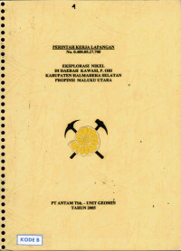 Eksplorasi nikel di daerah Kawasii, P. Obi Kabupaten Halmahera Selatan Propinsi Maluku Utara: PKL No. 0.400.05.27.700