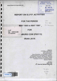 Report on S.I.P.P. activities for the period May 1995 to May 1997 for idenburg cow (P00115) Irian Jaya