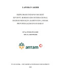 Laporan akhir eksplorasi endapan bauksit IUP OP PT Borneo Edo Internasional daerah Menjalin, Kabupaten Landak Provinsi Kalimantan Barat SP No. 079/2013/PUG/2020 SPK No. 010/P/09/2020