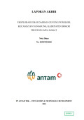 Laporan akhir eksplorasi emas daerah Gunung Pongkor, Kecamatan Nanggung, Kabupaten Bogor, Provinsi Jawa Barat : Nota Dinas No. 005/P/09/2020