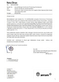 Nota dinas no. 025/0/00/2021 Persetujuan ususlan rencana kerja dan anggaran biaya eksplorasi nikel daerah Tapunopaka tahun 2021