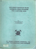 Estimasi cadangan bijih tambang emas pongkor per 1 Januari 2000