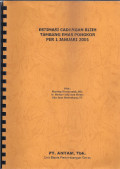 Estimasi cadangan bijih tambang emas Pongkor per 1 Januari 2001